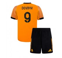 AS Roma Artem Dovbyk #9 Koszulka Wyjazdowa dzieci 2025-26 Krótki Rękaw (+ krótkie spodenki)